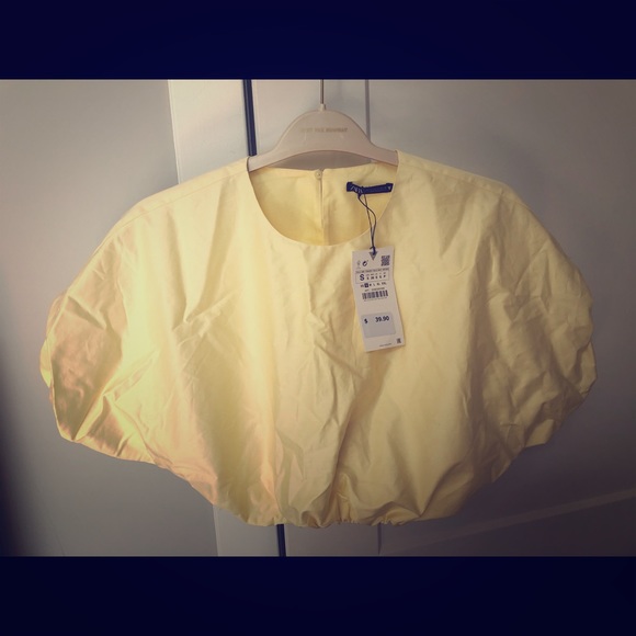 Zara | Tops | Nwt Zara Cropped Bubble Top | Poshmark